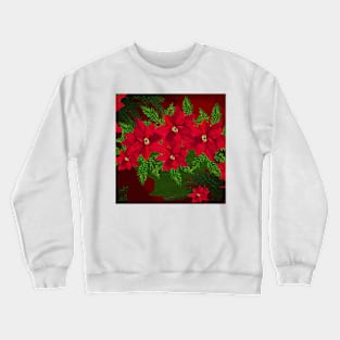 RED POINSETTIAS Crewneck Sweatshirt